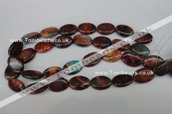 CDS210 15.5 inches 18*25mm oval dyed serpentine jasper beads