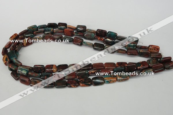 CDS214 15.5 inches 10*14mm rectangle dyed serpentine jasper beads