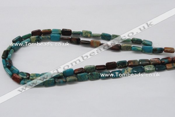 CDS22 16 inches 8*12mm rectangle dyed serpentine jasper beads wholesale