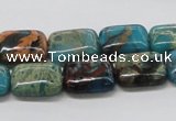 CDS23 16 inches 12*16mm rectangle dyed serpentine jasper beads wholesale