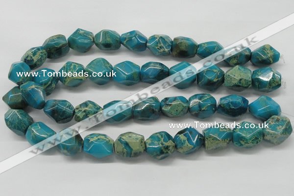 CDS24 16 inches 15*20mm nuggets dyed serpentine jasper beads wholesale