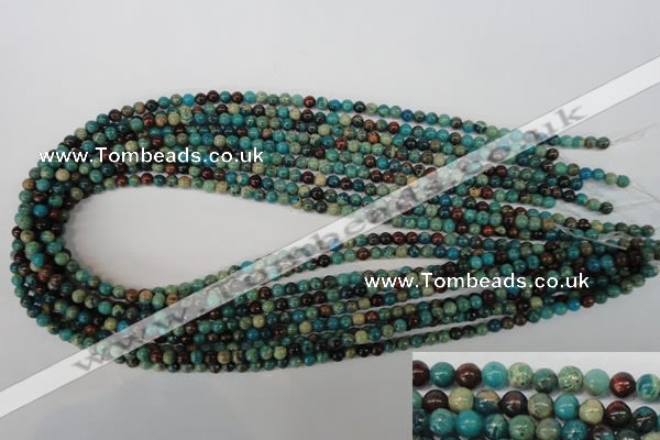 CDS25 15.5 inches 4mm round dyed serpentine jasper beads