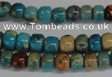 CDS252 15.5 inches 4*6mm rondelle dyed serpentine jasper beads