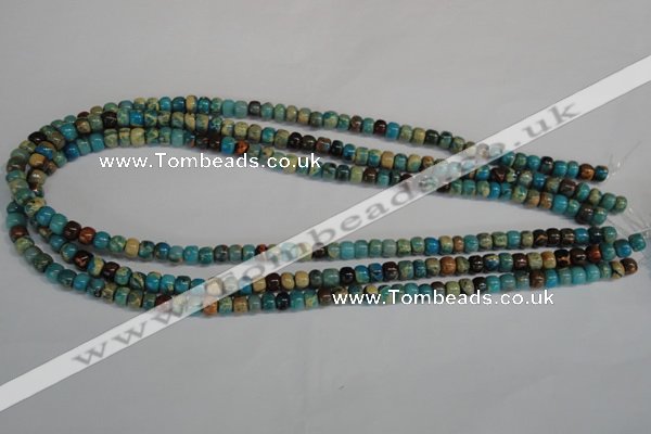 CDS252 15.5 inches 4*6mm rondelle dyed serpentine jasper beads