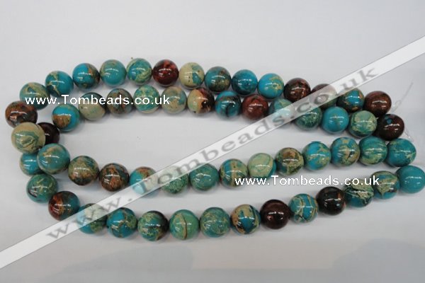 CDS26 15.5 inches 14mm round dyed serpentine jasper beads