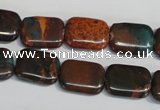 CDS265 15.5 inches 12*16mm rectangle dyed serpentine jasper beads