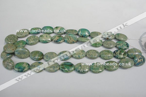 CDS274 15.5 inches 15*20mm oval dyed serpentine jasper beads