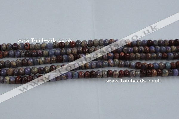 CDS276 15 inches 3*5mm rondelle dyed serpentine jasper beads