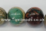 CDS28 15.5 inches 20mm round dyed serpentine jasper beads