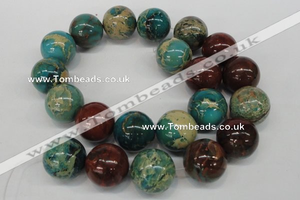 CDS28 15.5 inches 20mm round dyed serpentine jasper beads