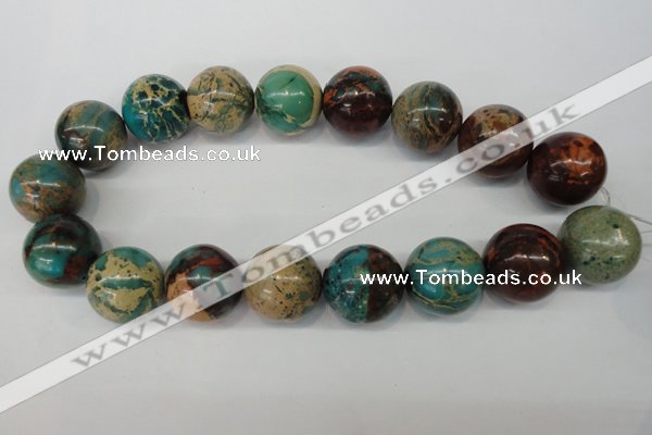 CDS29 15.5 inches 24mm round dyed serpentine jasper beads