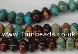 CDS30 15.5 inches 6*10mm rondelle dyed serpentine jasper beads