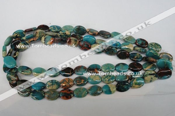 CDS35 15.5 inches 12*16mm oval dyed serpentine jasper beads