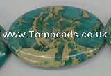 CDS37 15.5 inches 35*50mm oval dyed serpentine jasper beads