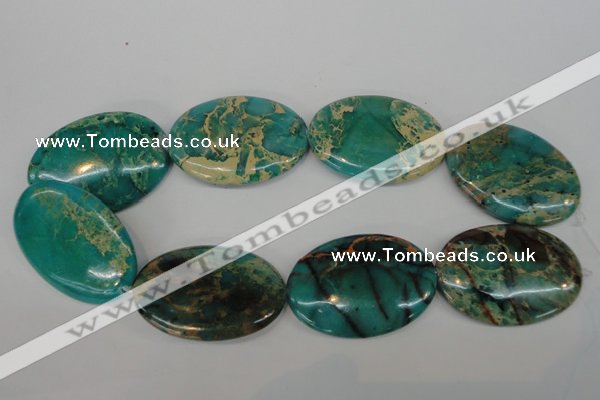 CDS37 15.5 inches 35*50mm oval dyed serpentine jasper beads