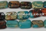 CDS40 15.5 inches 10*14mm rectangle dyed serpentine jasper beads