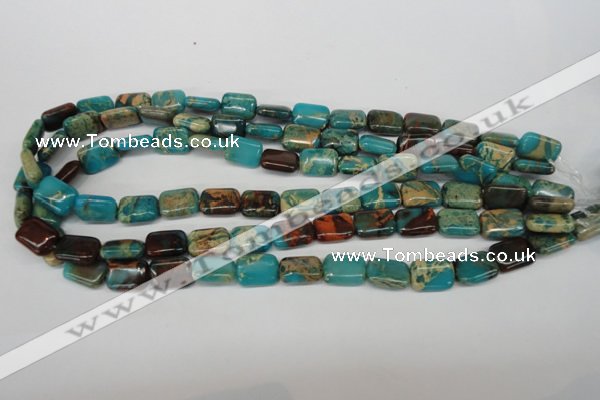 CDS40 15.5 inches 10*14mm rectangle dyed serpentine jasper beads