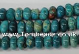 CDS45 15.5 inches 6*10mm rondelle dyed serpentine jasper beads