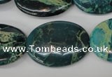 CDS50 15.5 inches 22*30mm oval dyed serpentine jasper beads