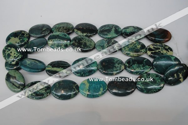 CDS50 15.5 inches 22*30mm oval dyed serpentine jasper beads