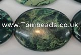 CDS51 15.5 inches 30*40mm oval dyed serpentine jasper beads