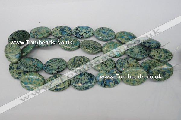 CDS56 15.5 inches 22*30mm oval dyed serpentine jasper beads