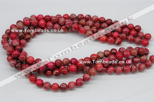 CDT04 15.5 inches 10mm round dyed aqua terra jasper beads