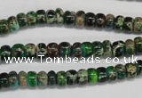 CDT159 15.5 inches 4*6mm rondelle dyed aqua terra jasper beads