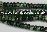 CDT160 15.5 inches 3*6mm rondelle dyed aqua terra jasper beads