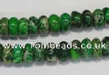 CDT161 15.5 inches 6*10mm rondelle dyed aqua terra jasper beads