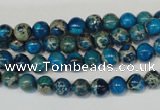 CDT265 15.5 inches 6mm round dyed aqua terra jasper beads