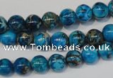 CDT266 15.5 inches 8mm round dyed aqua terra jasper beads