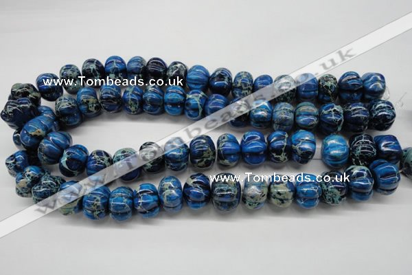 CDT295 15.5 inches 13*18mm pumpkin dyed aqua terra jasper beads