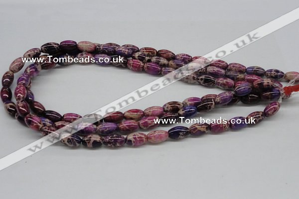CDT30 15.5 inches 8*12mm rice dyed aqua terra jasper beads