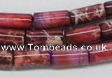 CDT34 15.5 inches 8*16mm column dyed aqua terra jasper beads