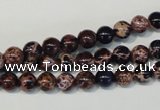 CDT361 15.5 inches 6mm round dyed aqua terra jasper beads