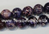 CDT364 15.5 inches 12mm round dyed aqua terra jasper beads