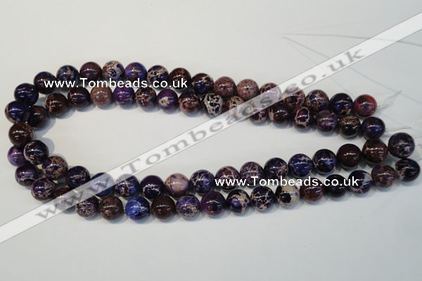 CDT364 15.5 inches 12mm round dyed aqua terra jasper beads