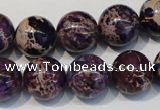 CDT365 15.5 inches 14mm round dyed aqua terra jasper beads