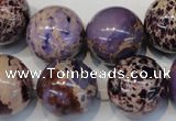 CDT368 15.5 inches 20mm round dyed aqua terra jasper beads