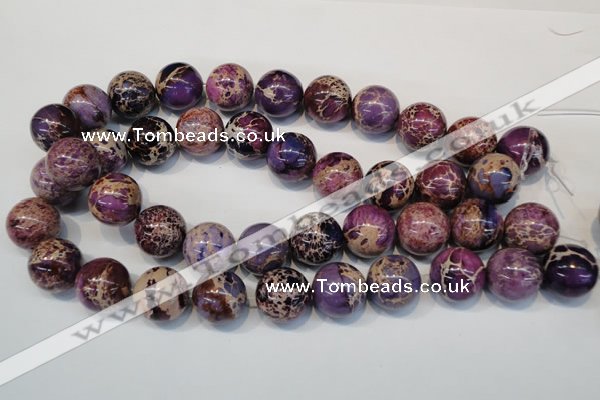 CDT368 15.5 inches 20mm round dyed aqua terra jasper beads