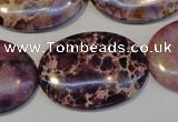 CDT422 15.5 inches 25*35mm oval dyed aqua terra jasper beads