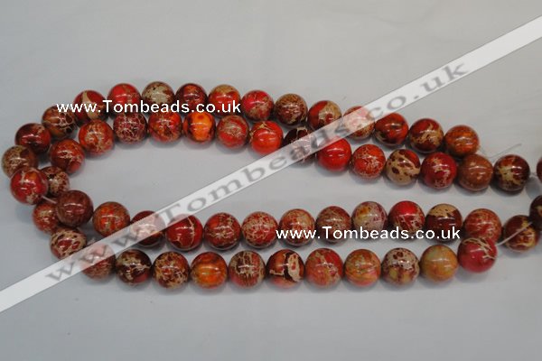 CDT495 15.5 inches 14mm round dyed aqua terra jasper beads