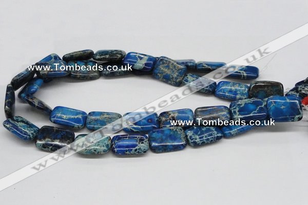 CDT56 15.5 inches 18*25mm rectangle dyed aqua terra jasper beads