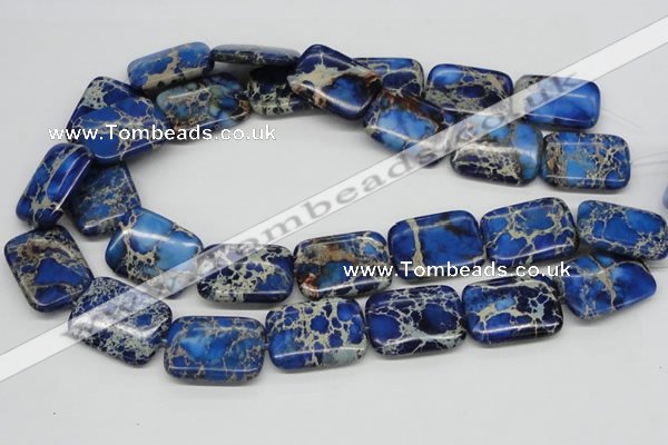 CDT57 15.5 inches 22*30mm rectangle dyed aqua terra jasper beads