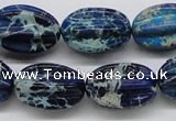 CDT61 15.5 inches 16*23mm star fruit shaped dyed aqua terra jasper beads