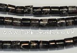 CDT670 15.5 inches 6*6mm tube dyed aqua terra jasper beads