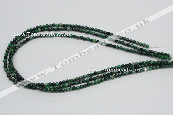 CDT68 15.5 inches 4mm round dyed aqua terra jasper beads