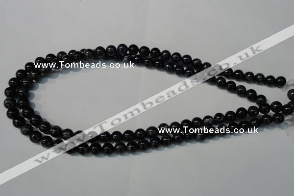CDT682 15.5 inches 8mm round dyed aqua terra jasper beads