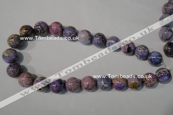 CDT698 15.5 inches 18mm round dyed aqua terra jasper beads